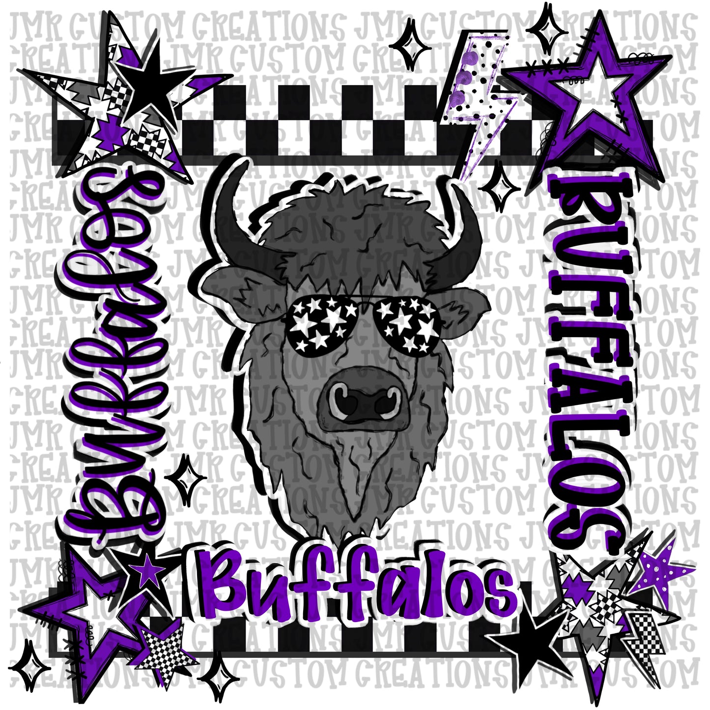 Mountain View Buffalos Crewneck Sweatshirt: Design 1