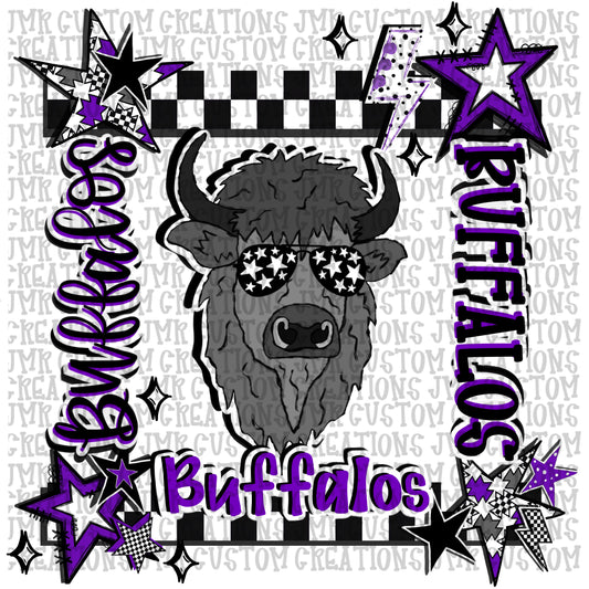 Mountain View Buffalos T-Shirt: Design 1