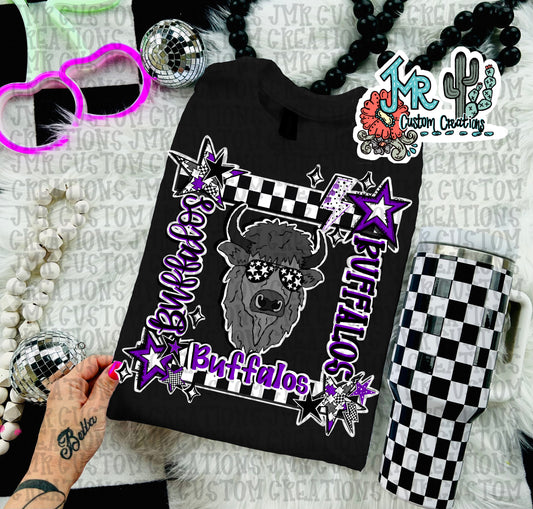 Mountain View Buffalos Crewneck Sweatshirt: Design 1