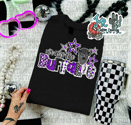 Mountain View Buffalos Long Sleeve T-Shirt: Design 2