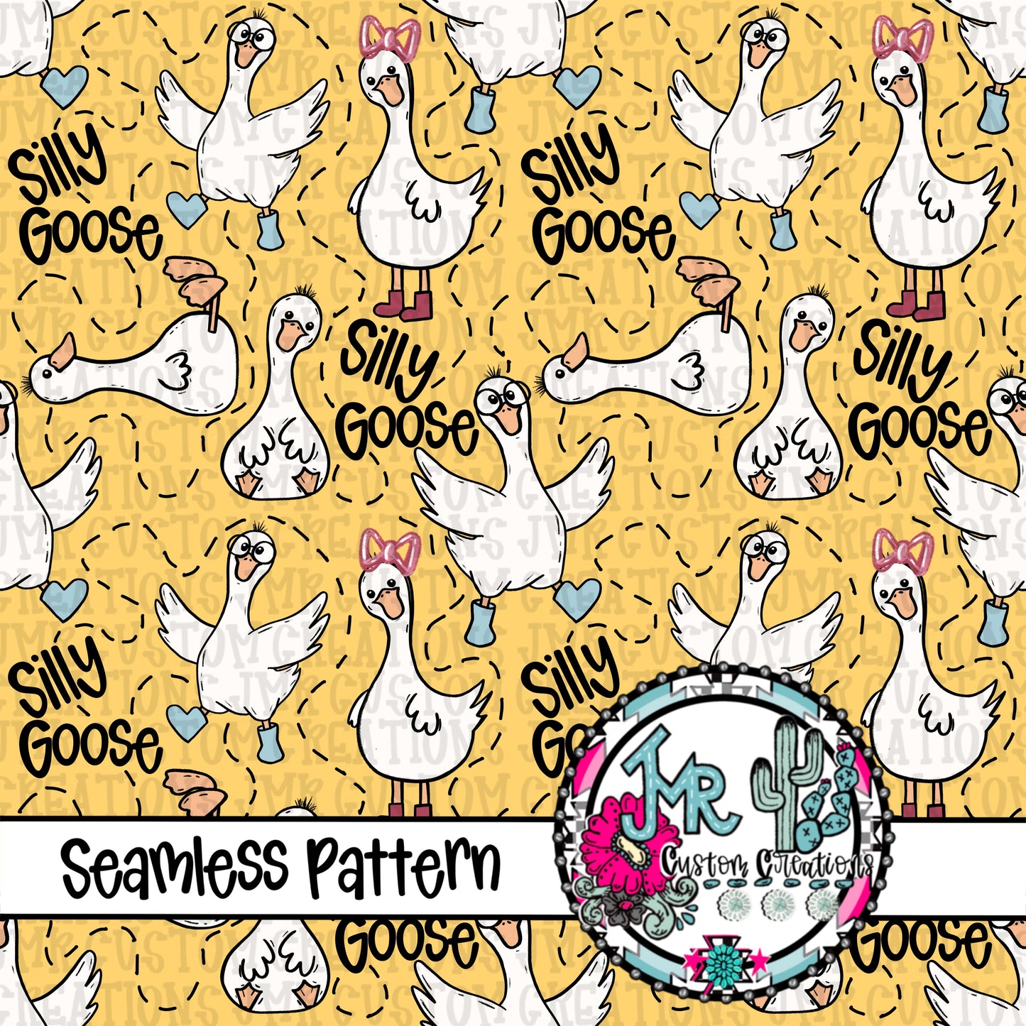 Silly Goose Seamless Pattern DIGITAL DESIGNS
