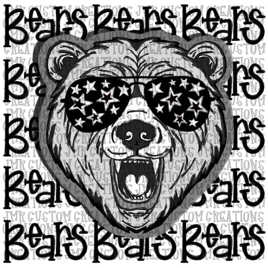 BEARS Mascot School Spirit Digital Design