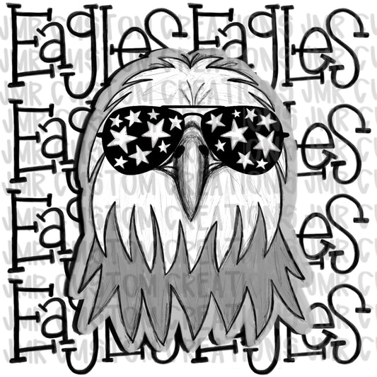 EAGLES Mascot School Spirit Digital Design
