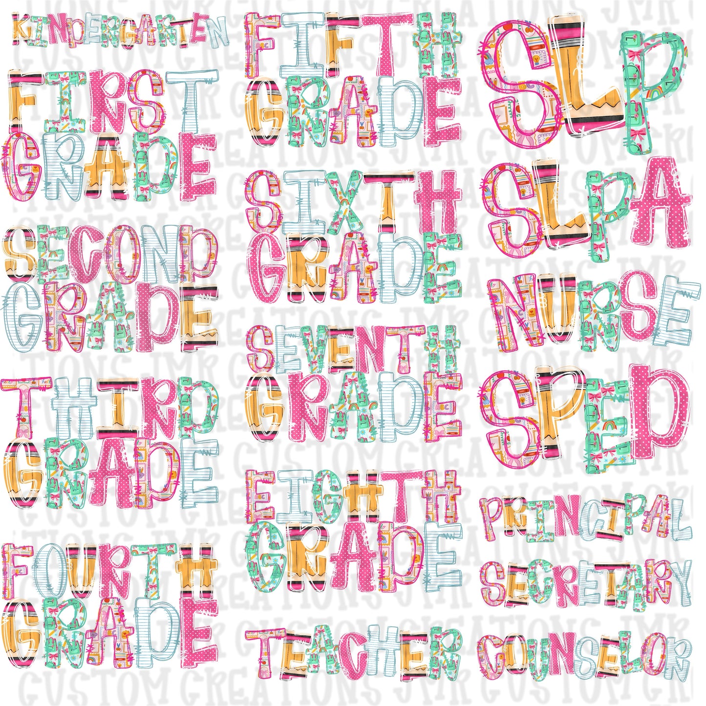 Back to school-BUNDLE- PNG DESIGNS AND OCCUPATIONS DIGITAL Designs