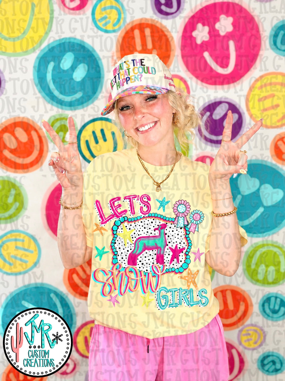 Let's Show Girl Sheep PNG Digital Design