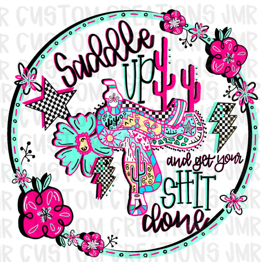 Saddle Up Western DIGITAL DESIGN - PNG