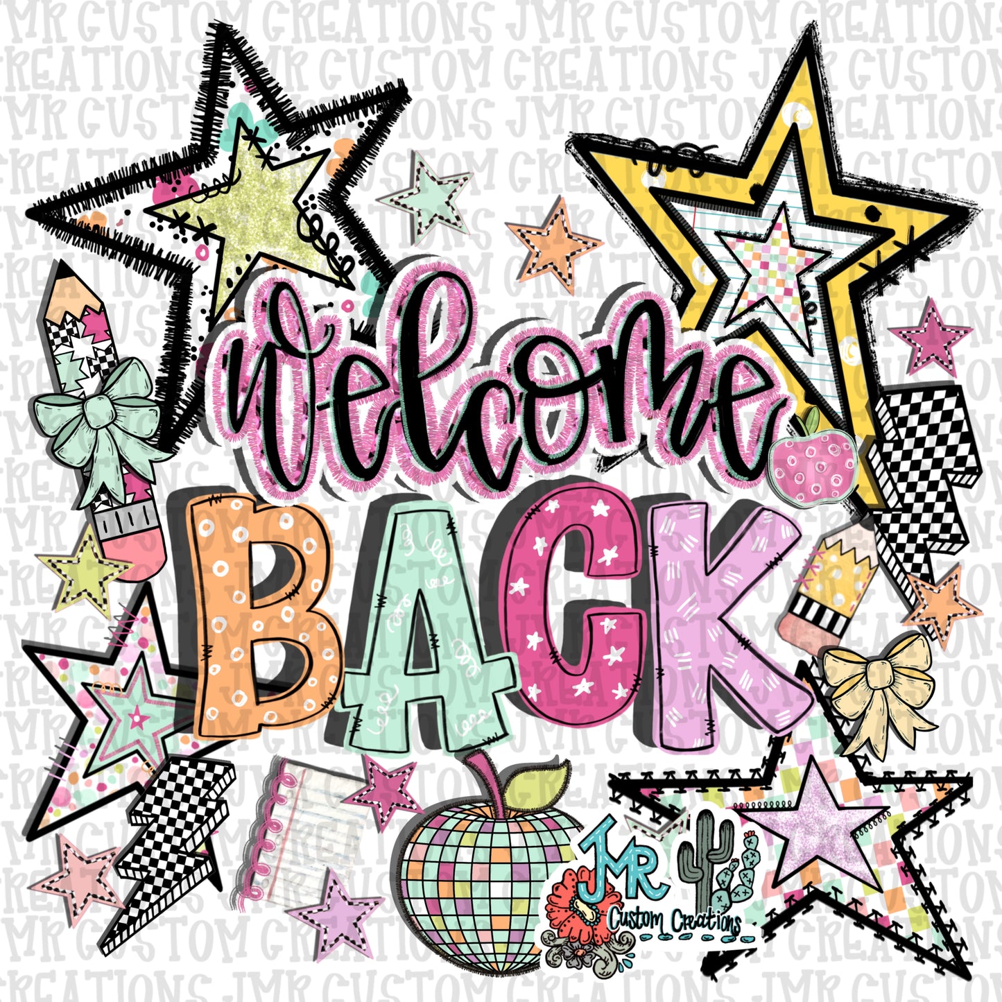 Welcome Back-Back to school DIGITAL Design