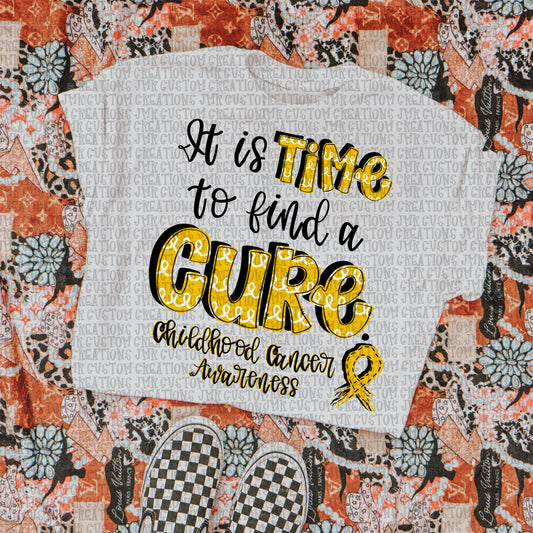 Childhood Cancer Awareness -Time for a cure DIGITAL DESIGN
