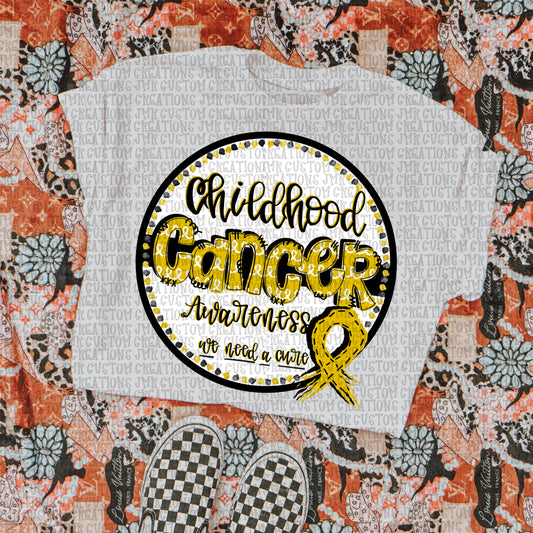 Childhood Cancer Awareness -Circle DIGITAL DESIGN