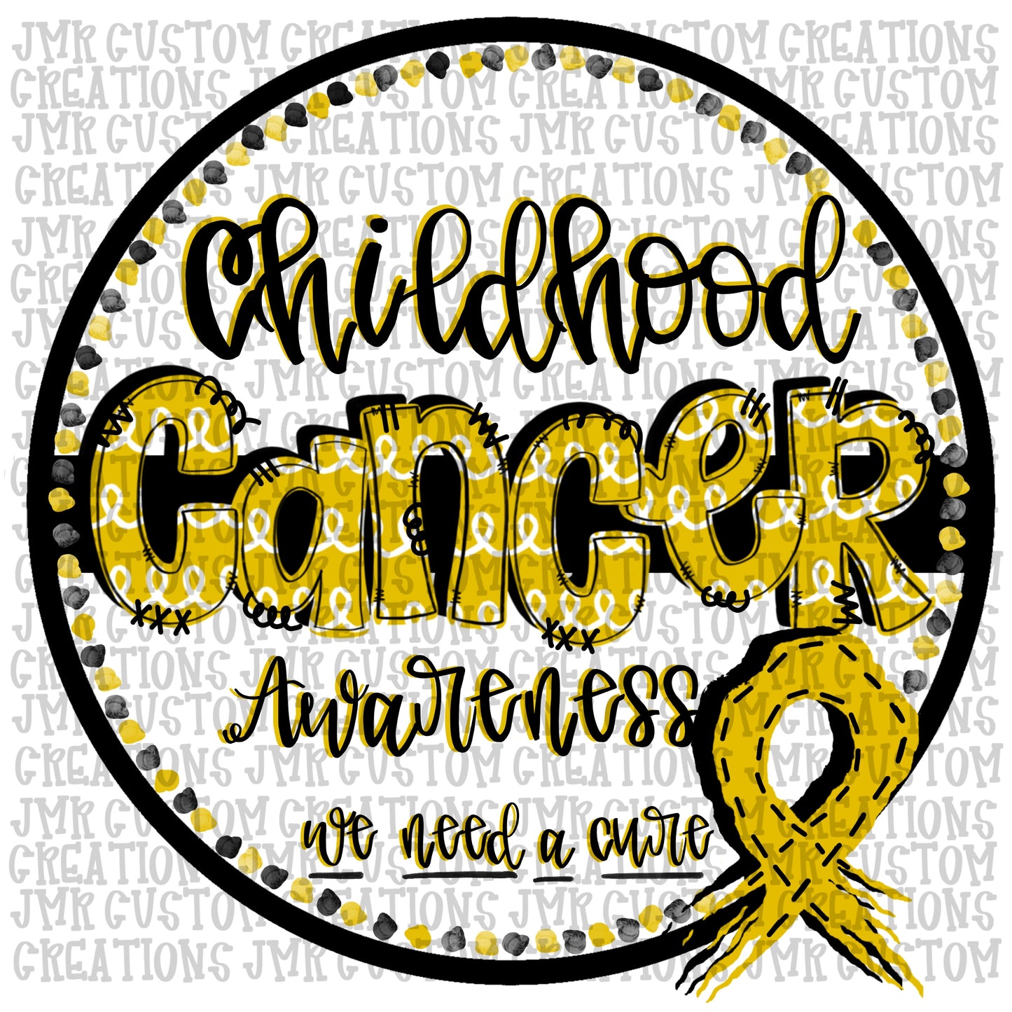 Childhood Cancer Awareness -Circle DIGITAL DESIGN