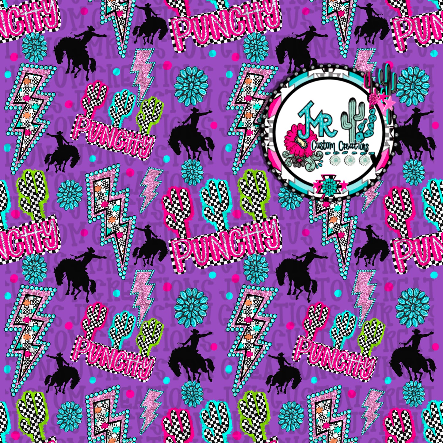 Western Seamless Pattern DIGITAL DESIGN- purple