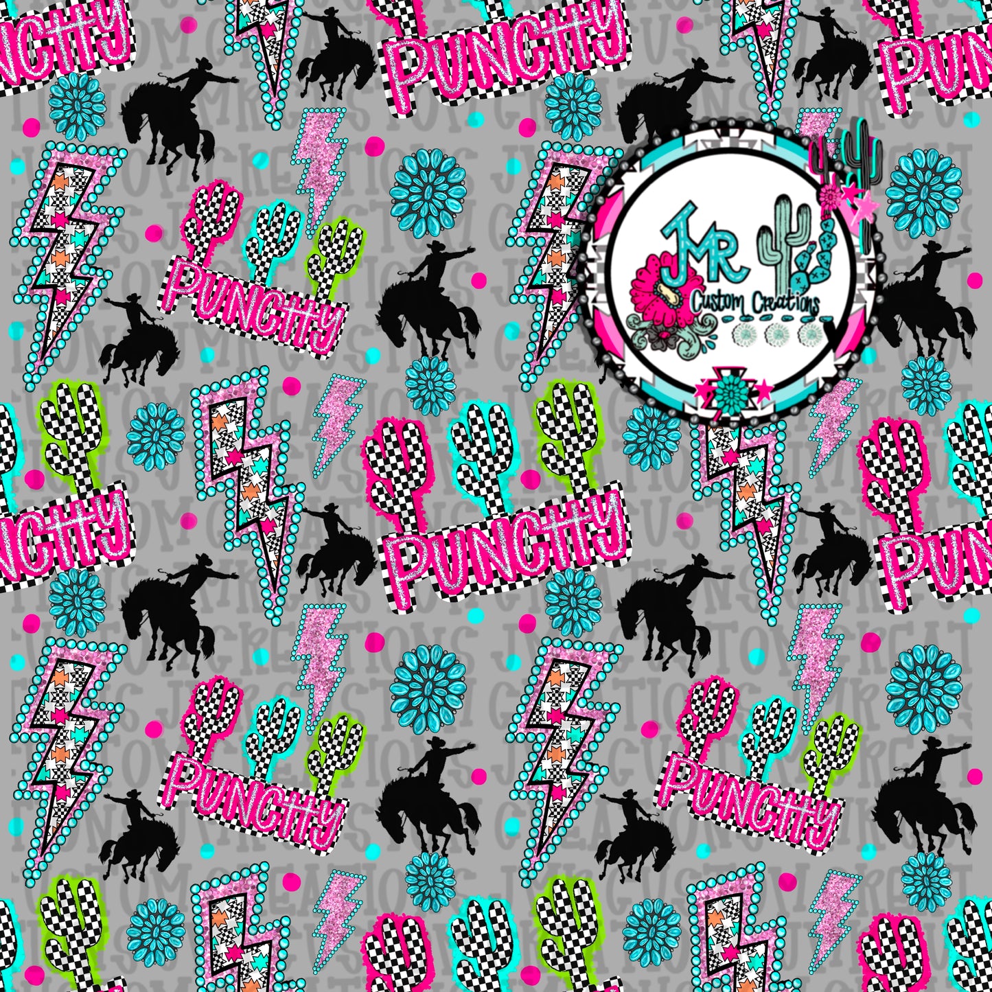Western Seamless Pattern DIGITAL DESIGN- light gray