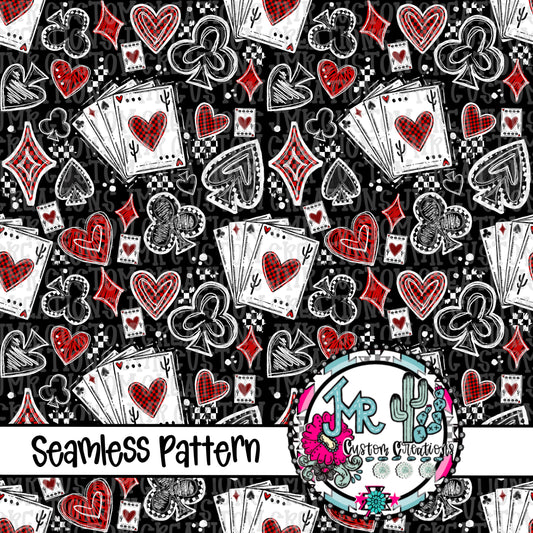 Western Gambler Seamless Pattern DIGITAL DESIGN