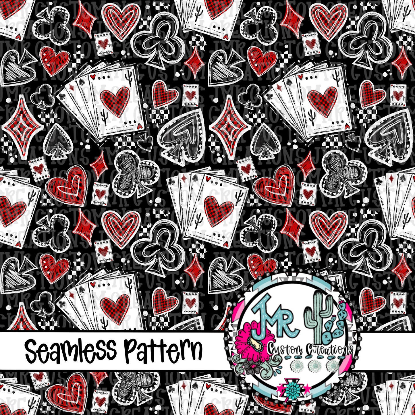 Western Gambler Seamless Pattern DIGITAL DESIGN