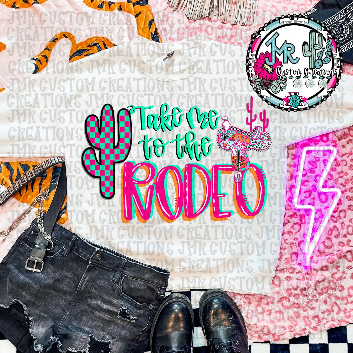Take Me To The Rodeo Western Cactus DIGITAL DESIGN