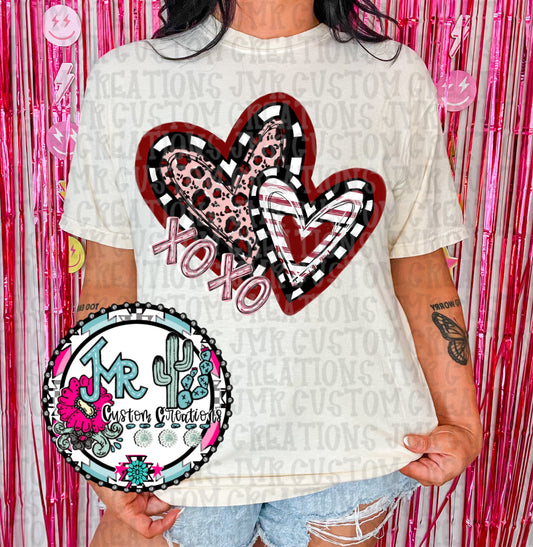 XOXO Valentine Hearts DIGITAL DESIGN