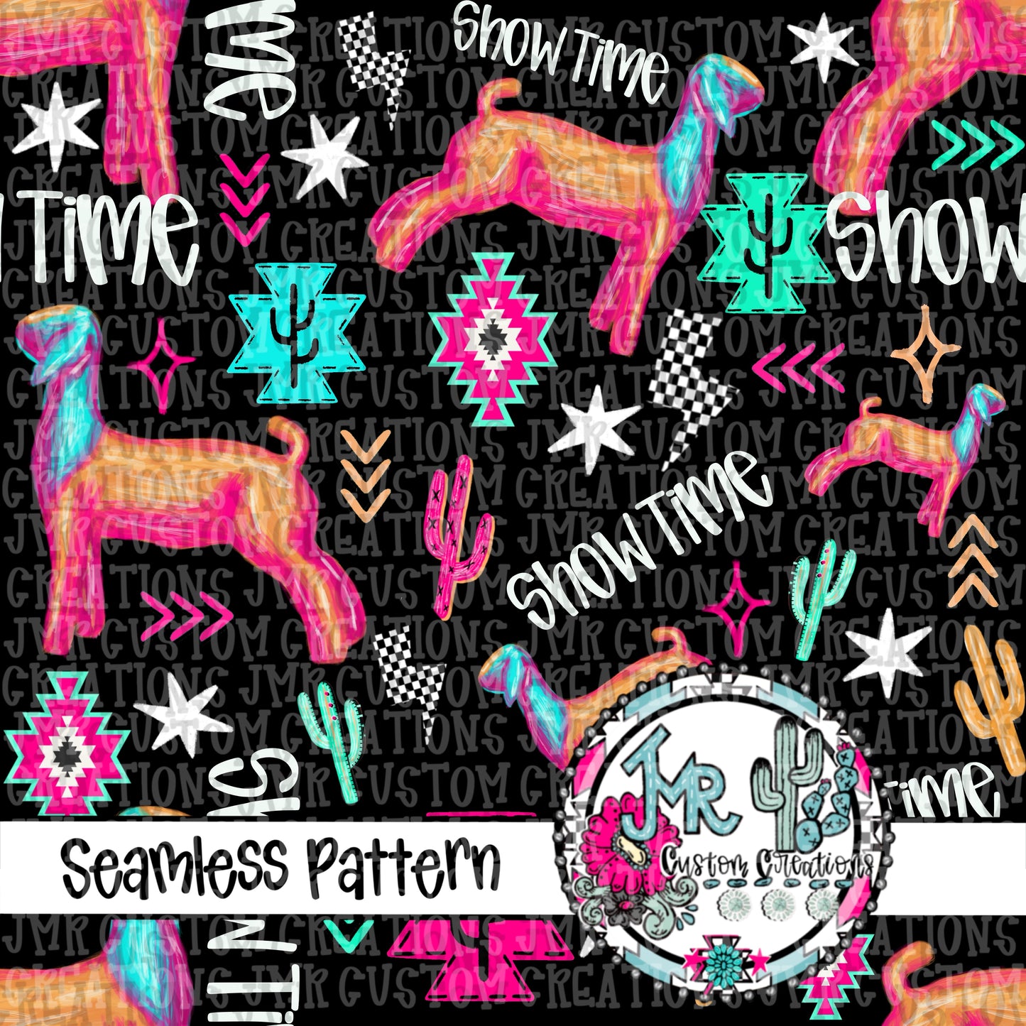 NEON SHOW ANIMAL SEAMLESS BUNDLE-all 6 Designs, Limited Commercial Release