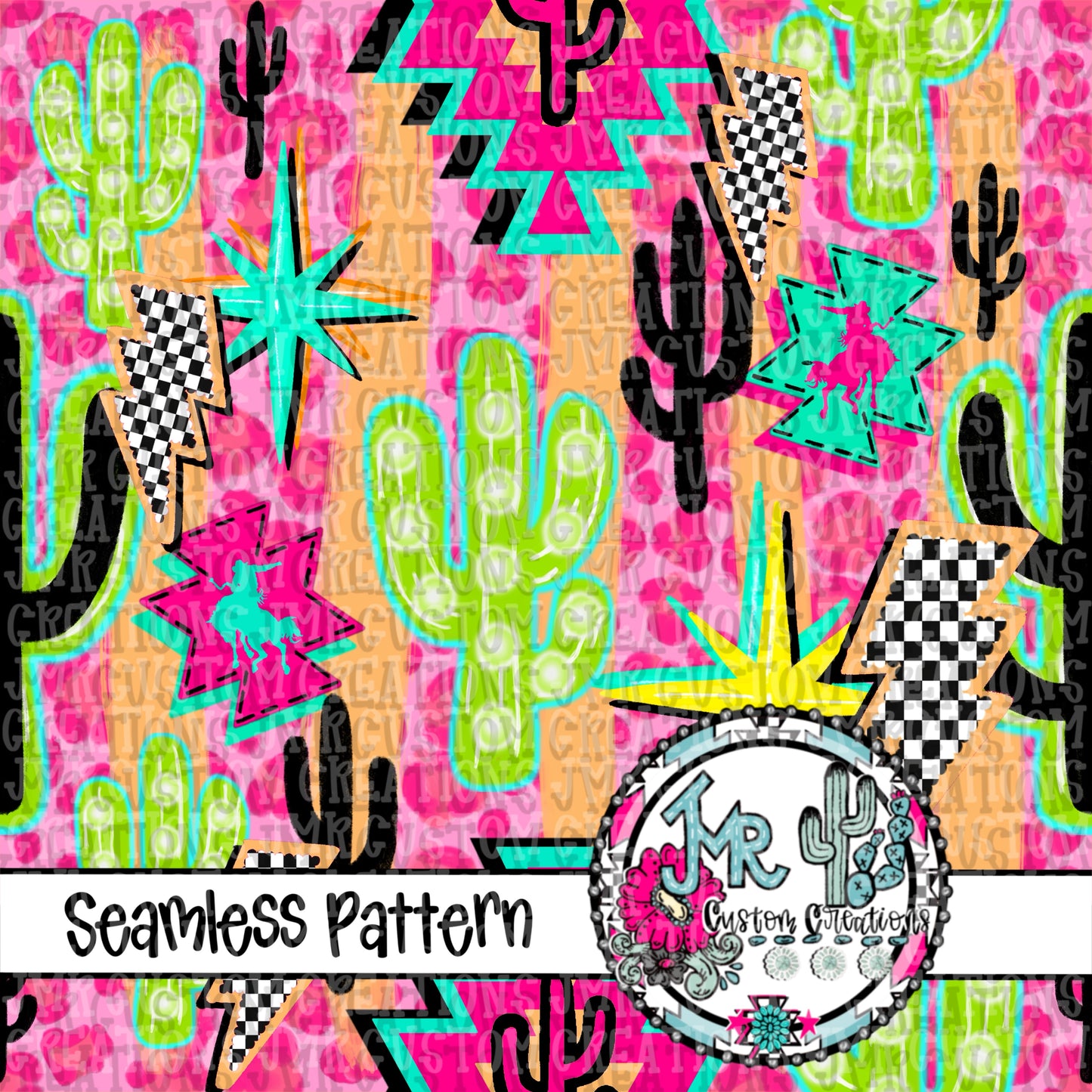 Western Summer Lovin’ Seamless Pattern DIGITAL DESIGN