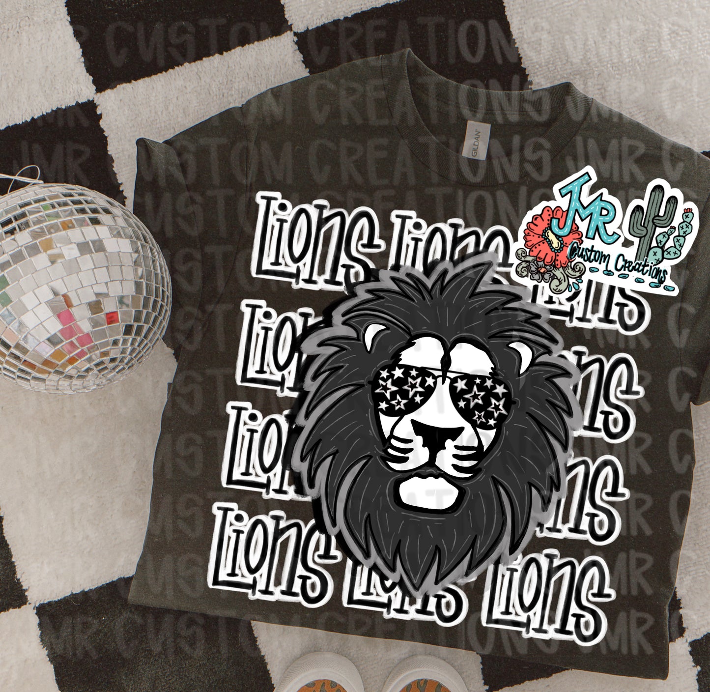 LIONS Mascot School Spirit Digital Design