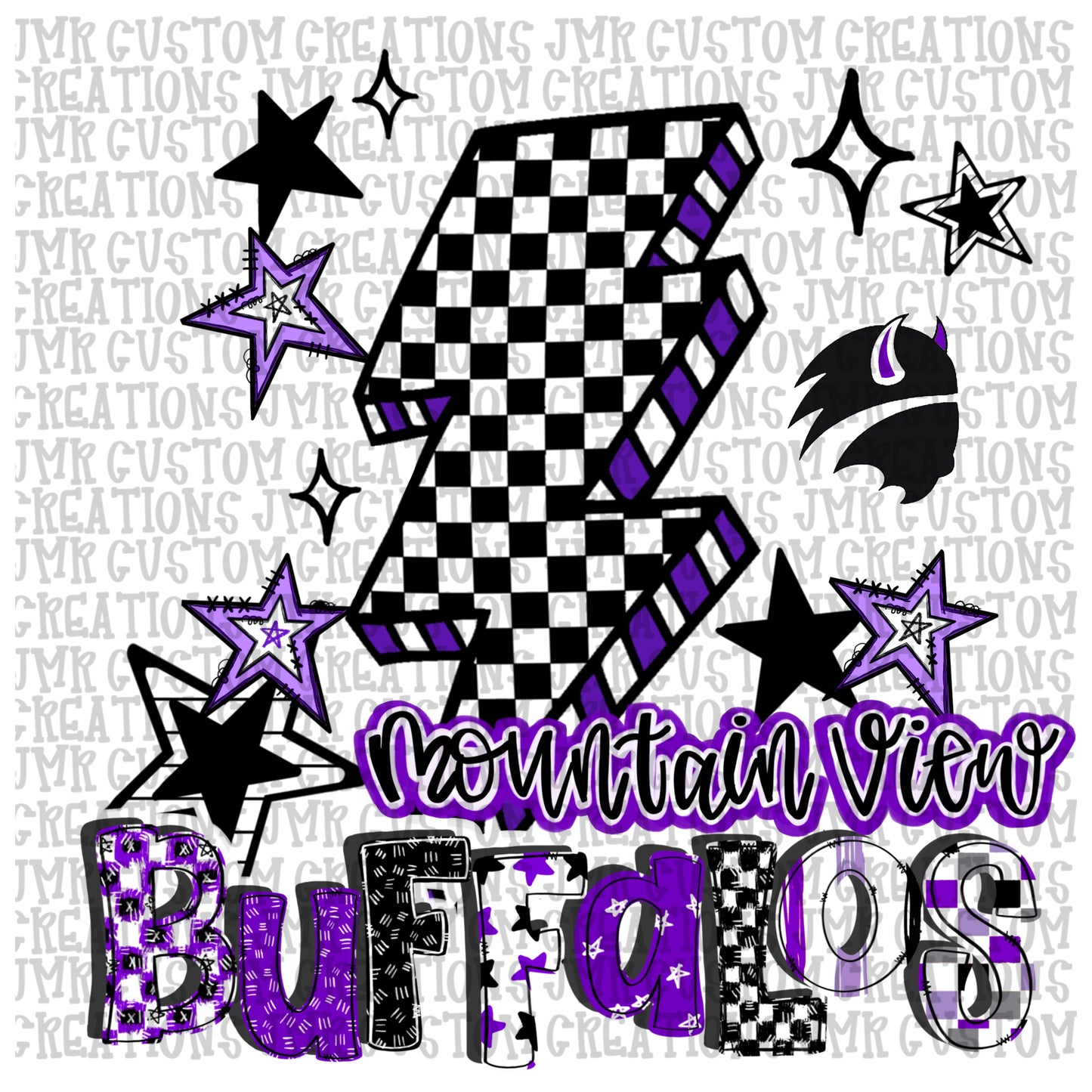 Mountain View Buffalos Hoodie: Design 6