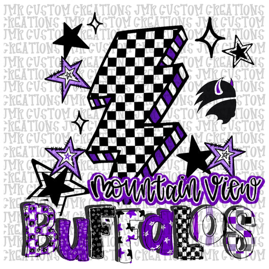 Mountain View Buffalos Crewneck Sweatshirt: Design 6