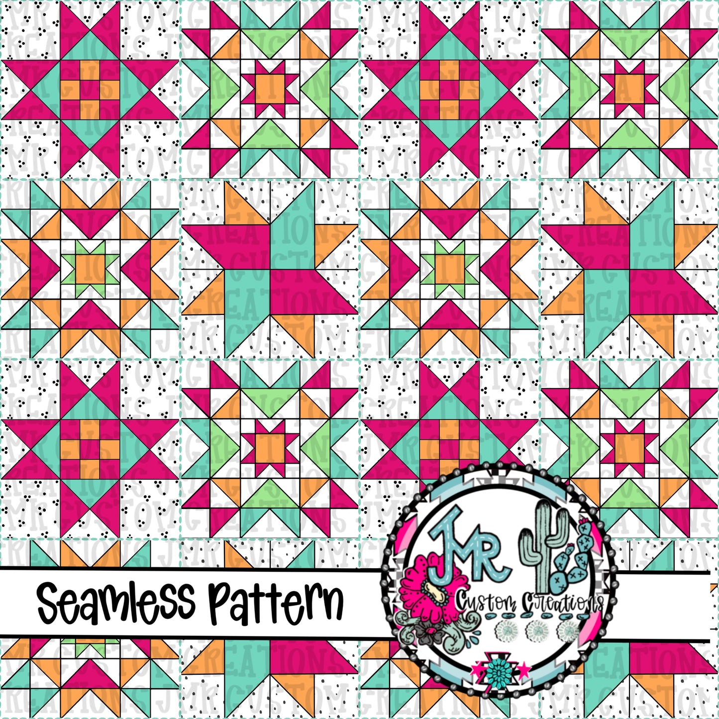 Quilted Patchwork Seamless Pattern DIGITAL DESIGNS