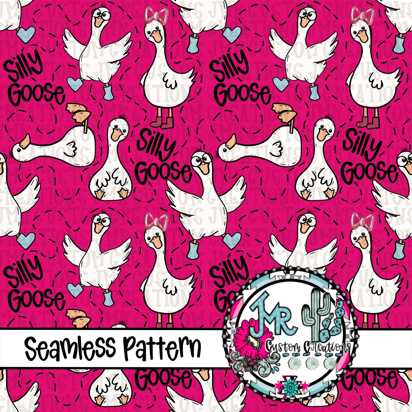 Silly Goose Seamless Pattern DIGITAL DESIGNS