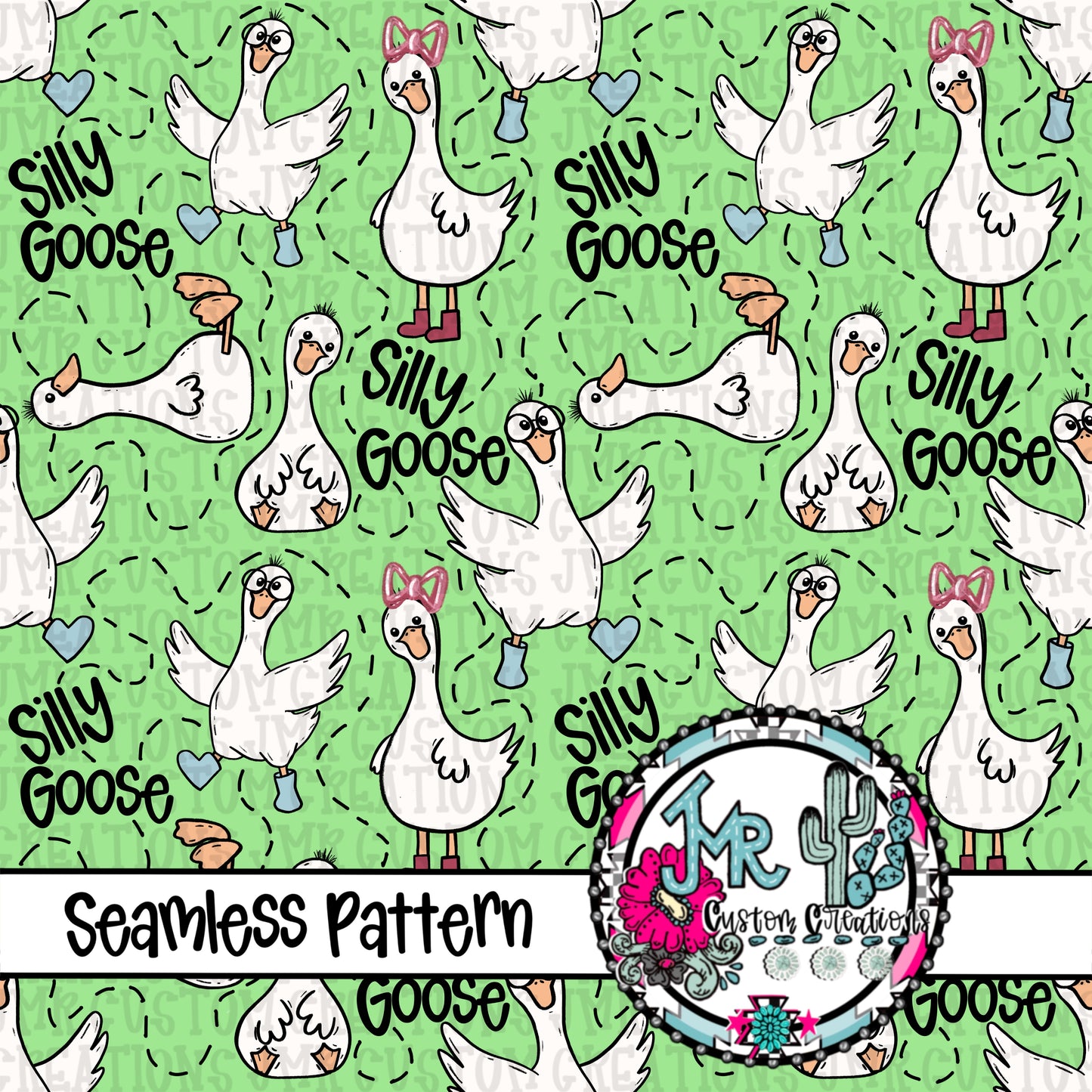 Silly Goose Seamless Pattern DIGITAL DESIGNS