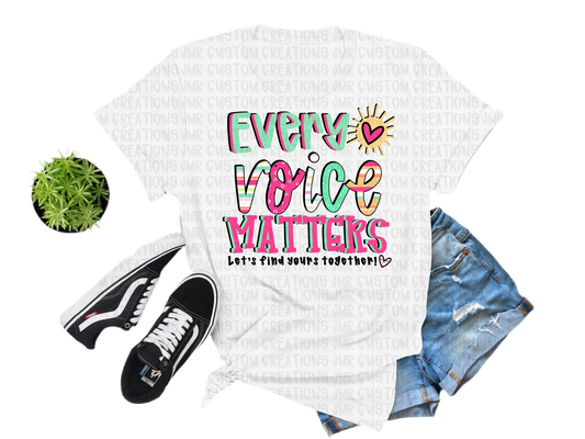 Every Voice Matters T-Shirt-color 2