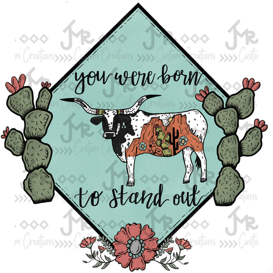 Born to Stand Out Longhorn Cow
