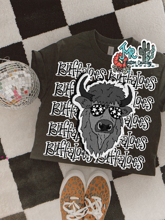 BUFFALOES  Mascot School Spirit Digital Design