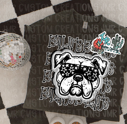 BULLDOGS Mascot School Spirit Digital Design