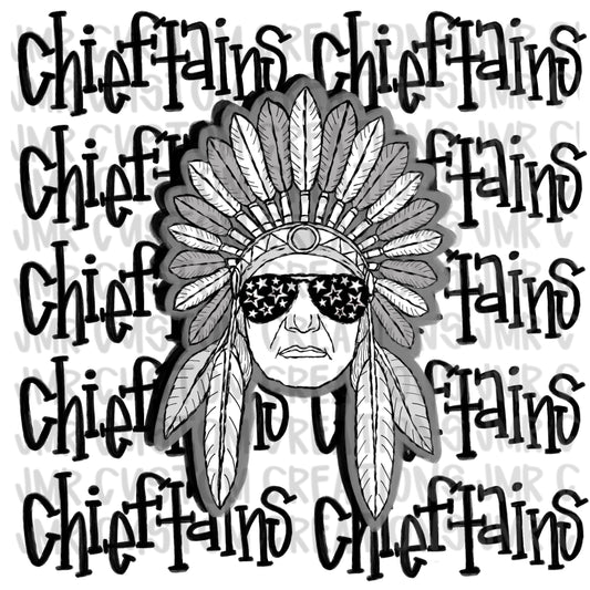 CHIEFTAINS Mascot School Spirit Digital Design