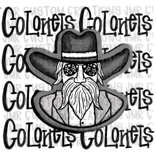 COLONELS Mascot School Spirit Digital Design