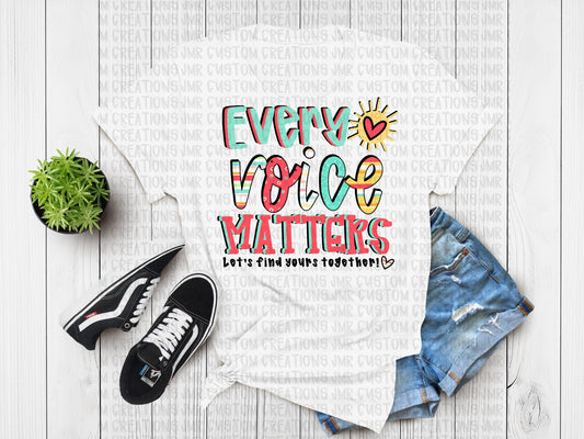 Every Voice Matters T-Shirt-color 1