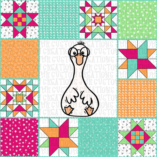 Quilted Goose Patchwork Seamless Patterns-8 DIGITAL DESIGNS