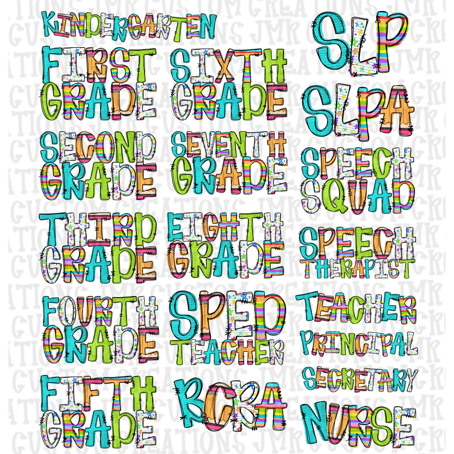 Back to school-BUNDLE- PNG DESIGNS AND OCCUPATIONS DIGITAL Designs