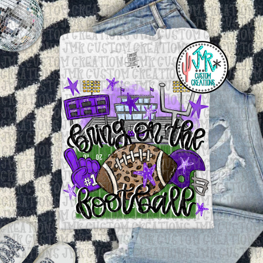Bring on the Football PNG Digital Design - Purple