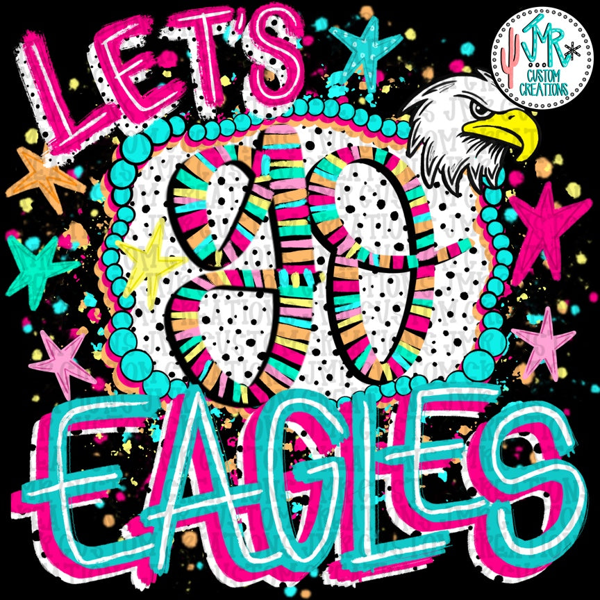 Let's go Eagles PNG Digital Design