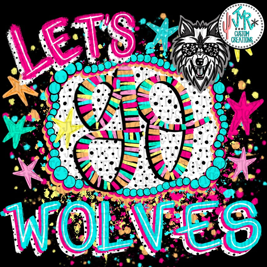 Let's go Wolves PNG Digital Design
