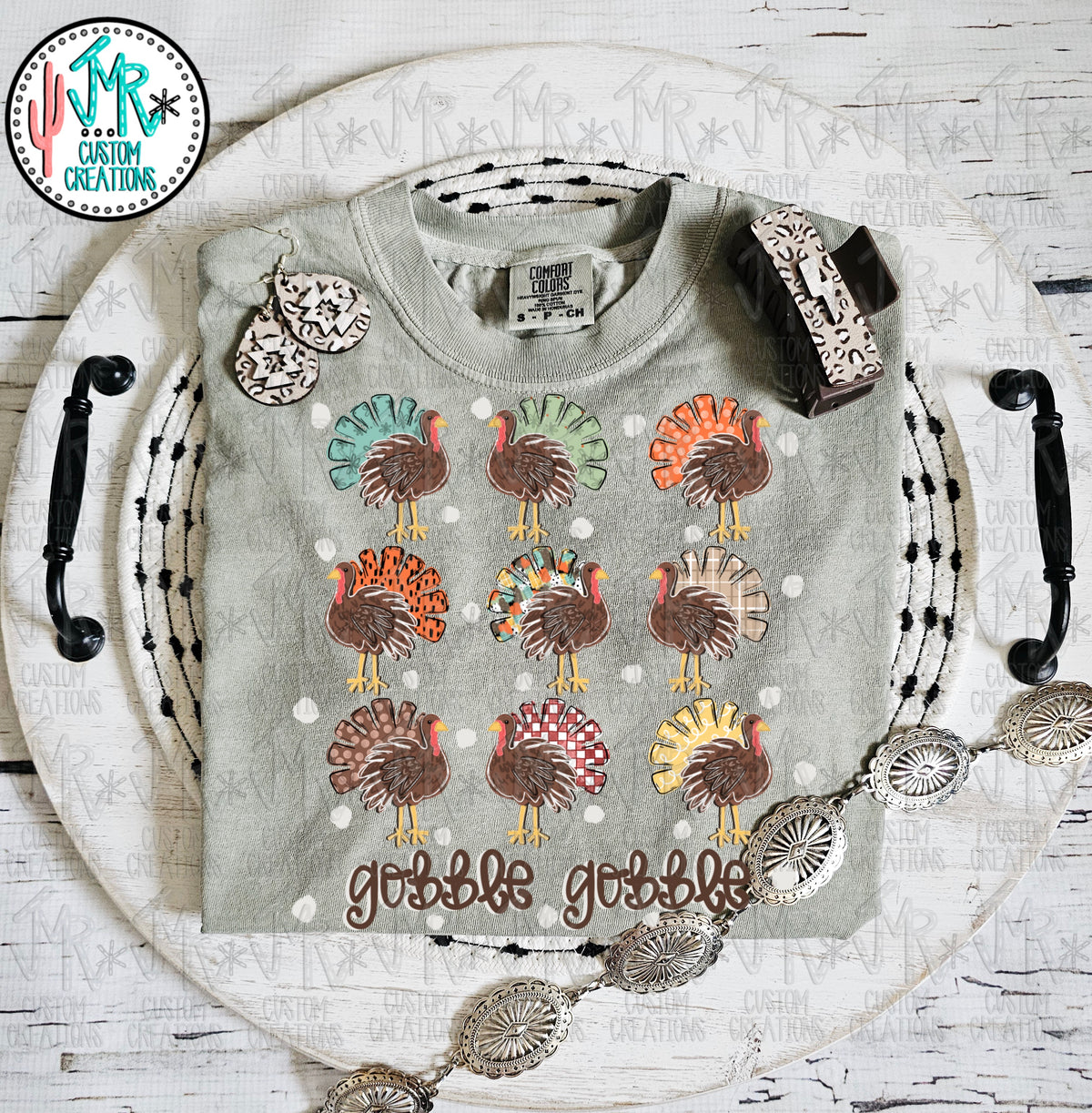 Gobble Gobble Turkeys Digital PNG Design