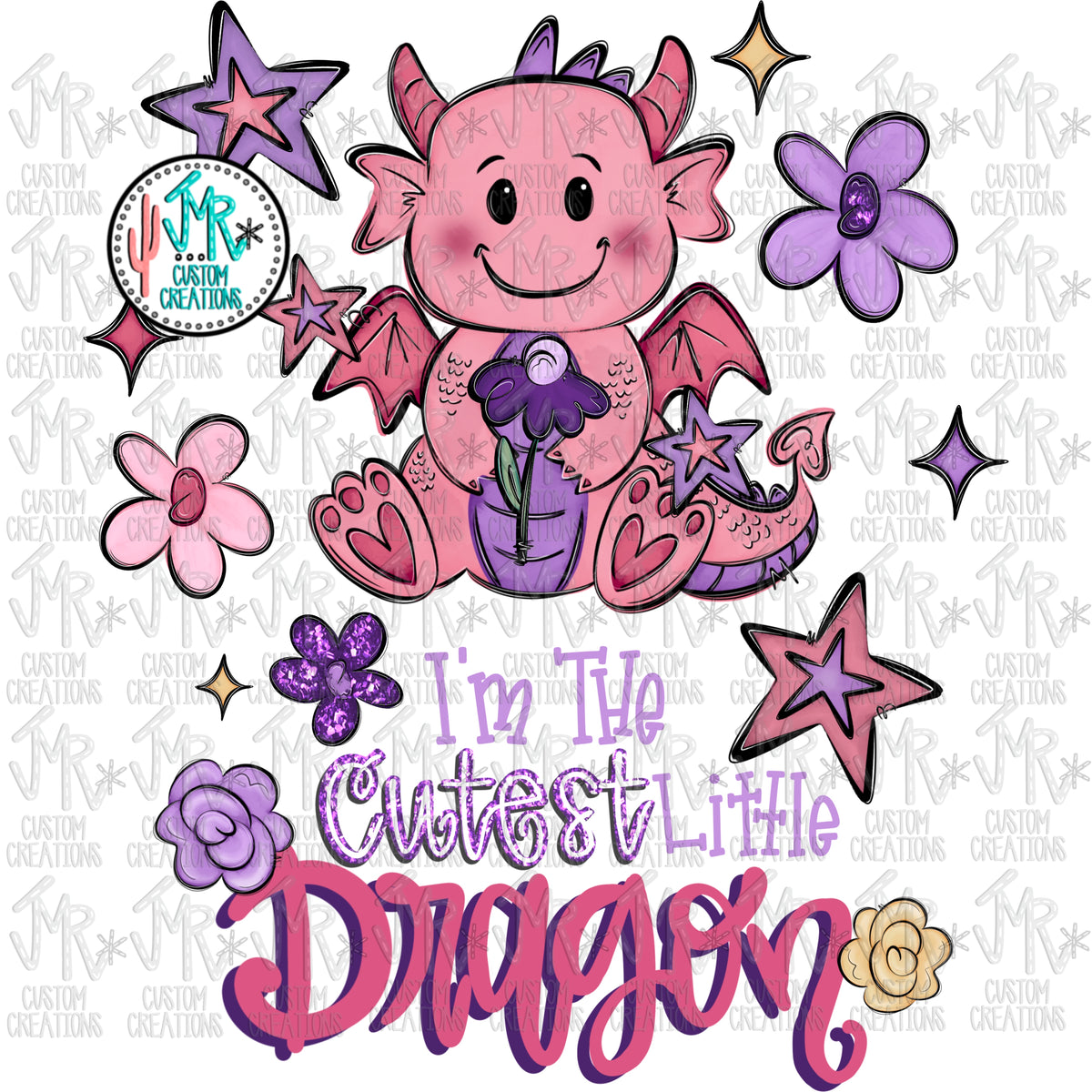 Cutest Little Dragon Digital PNG Design