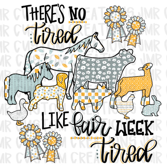 Fair Week Tired Digital Design-with ribbons