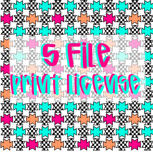 LICENSE TO PRINT-5 files