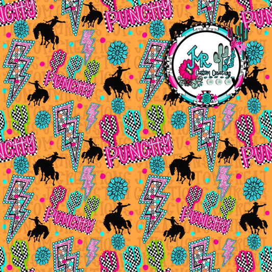 Western  Seamless Pattern DIGITAL DESIGN- orange