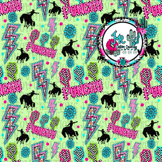 Western  Seamless Pattern DIGITAL DESIGN- green