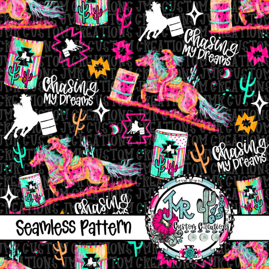 Chasing Dreams Western Seamless Pattern PACK of 6-DIGITAL DESIGNS