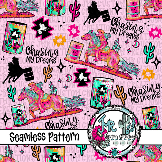 Chasing Dreams Western Seamless Pattern PACK of 6-DIGITAL DESIGNS