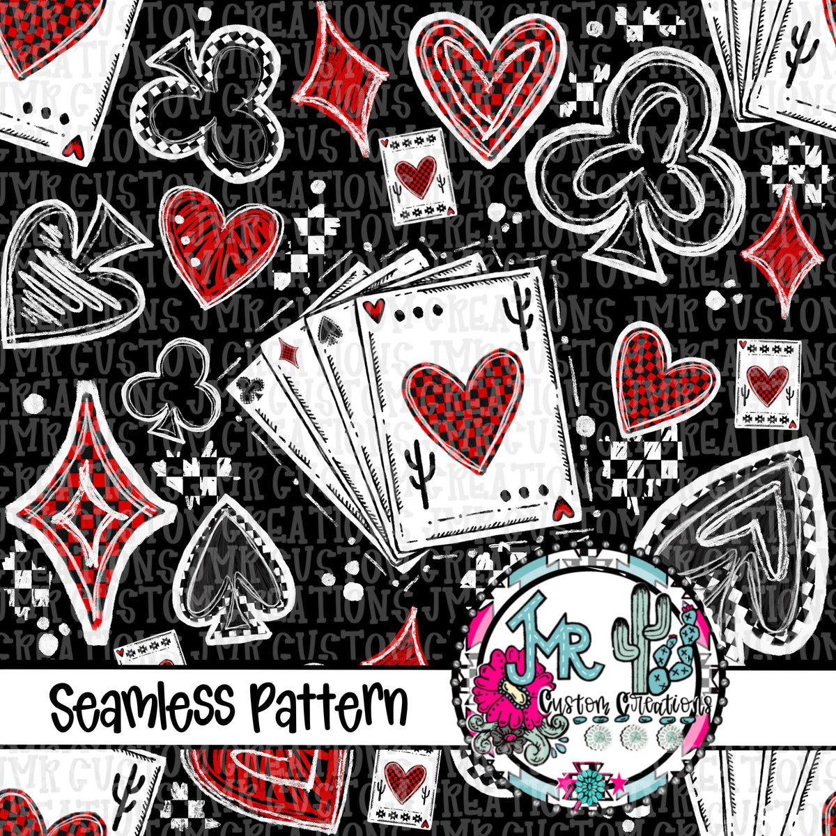 Gamblers Pattern Western Gambler Seamless Pattern DIGITAL DESIGN – JMR CUSTOM CREATIONS