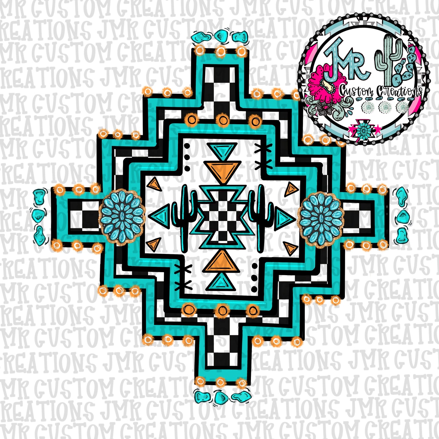 Western Aztec Cactus DIGITAL DESIGN